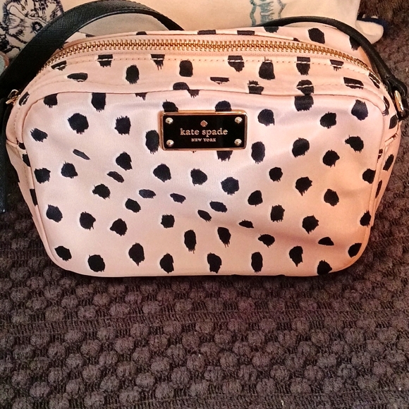 Kate Spade of New York Pink & Black bag❤️Flamingo Dot - Picture 1 of 10